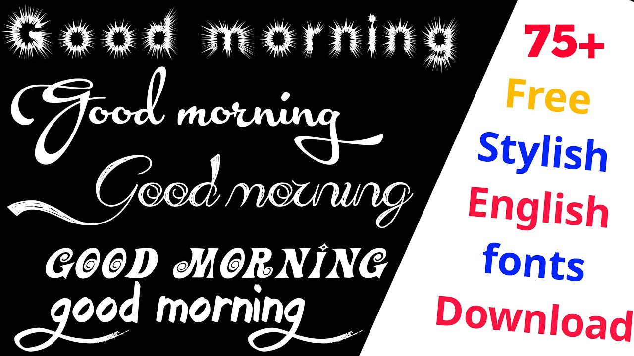 75+ Stylish English Fonts download