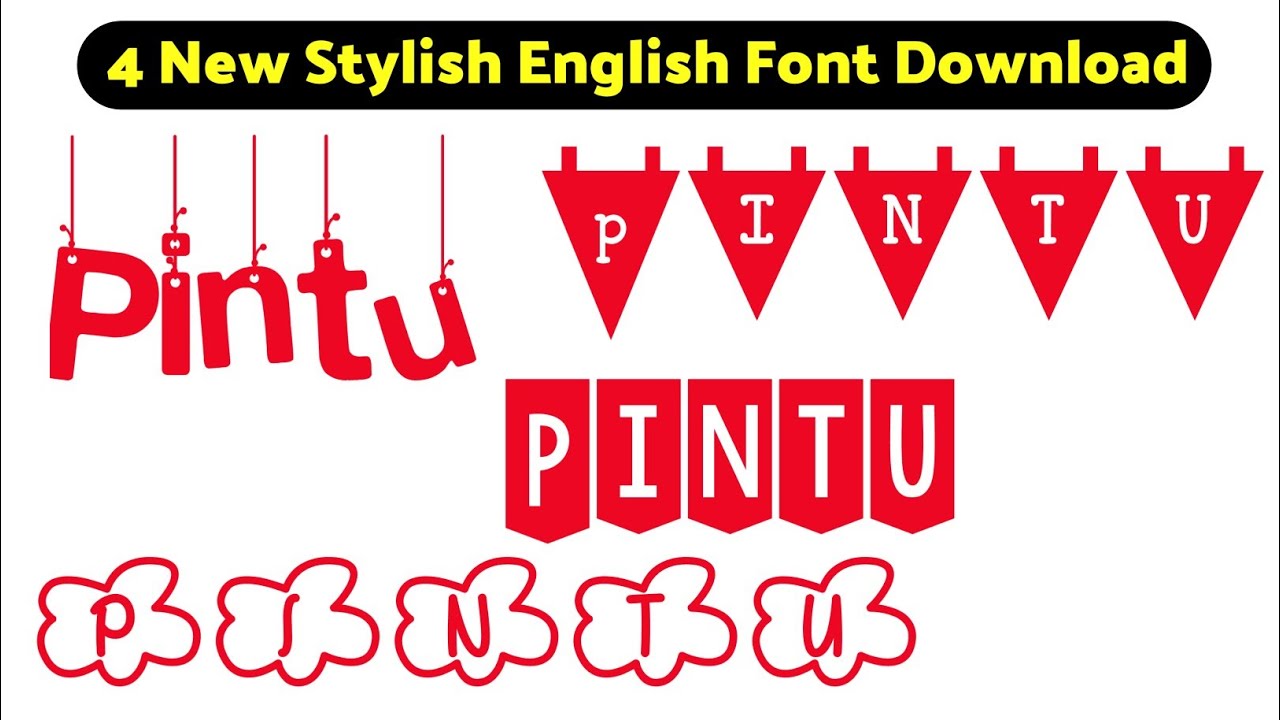 4 New English font download